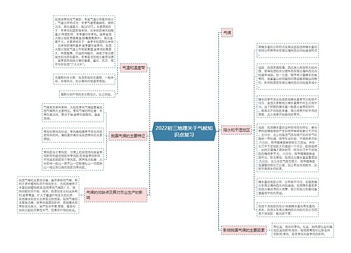 2022初三地理关于气候知识点复习