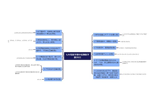七年级数学期中检测数学题2022 七年级数学期中检测数学题2022