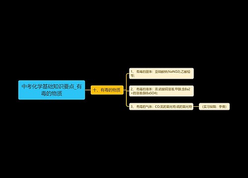 中考化学基础知识要点_有毒的物质