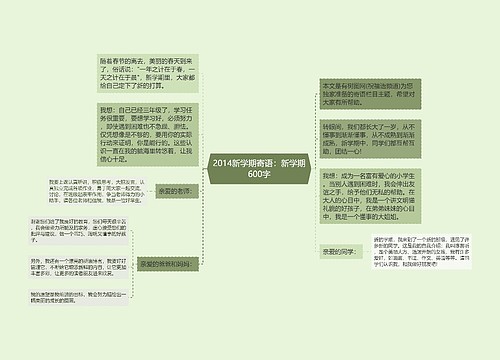 2014新学期寄语：新学期600字