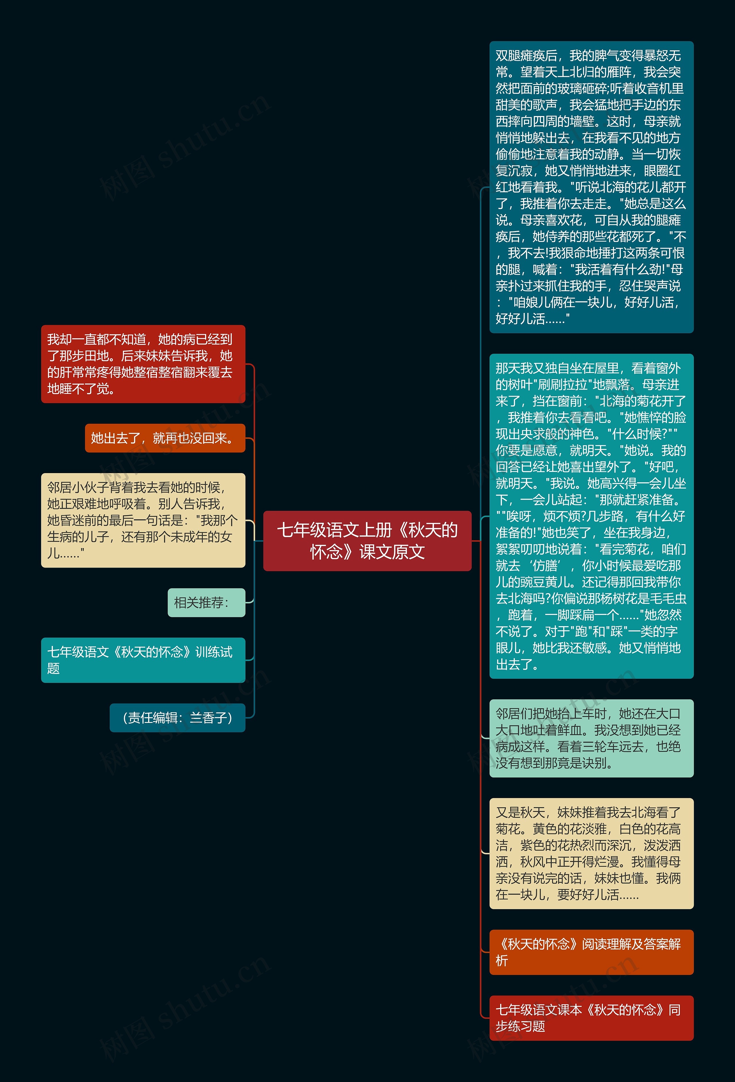 七年级语文上册《秋天的怀念》课文原文