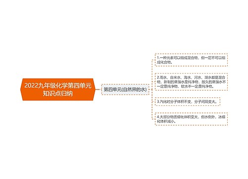 2022九年级化学第四单元知识点归纳