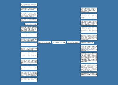 2017年初一开学寄语