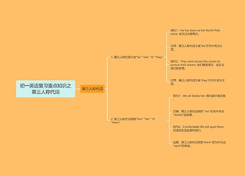 初一英语复习重点知识之第三人称代词