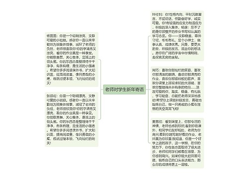 老师对学生新年寄语