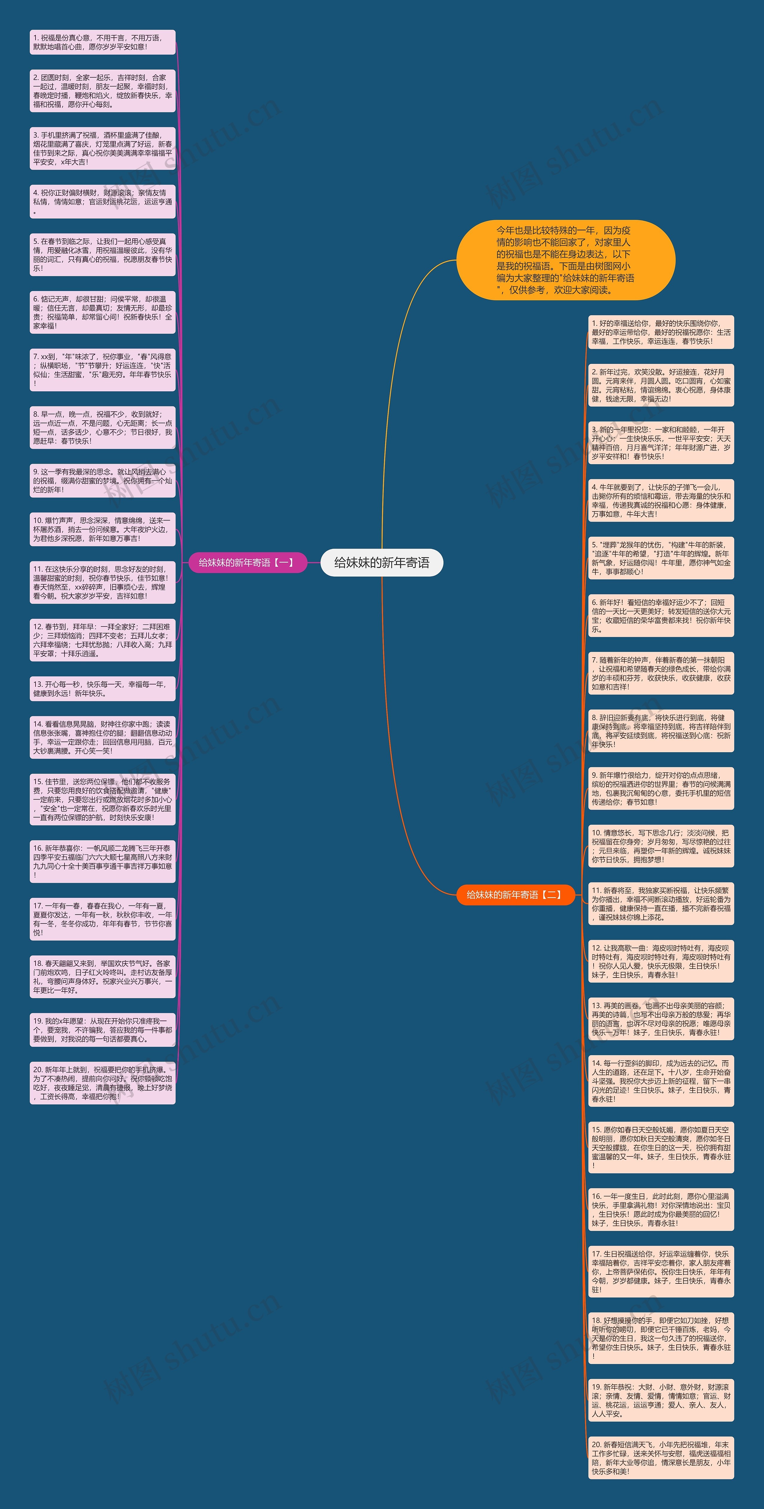 给妹妹的新年寄语思维导图