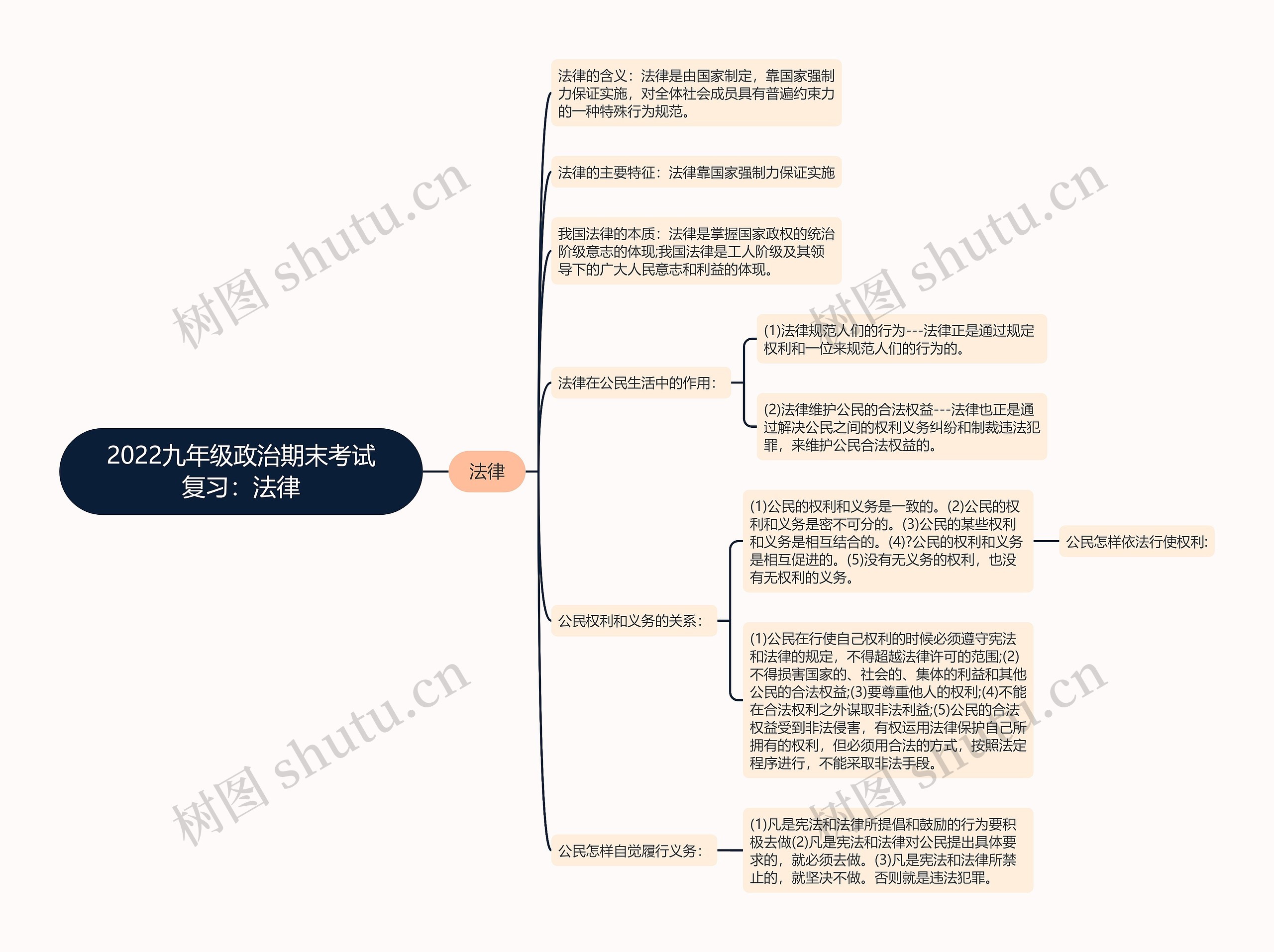 2022九年级政治期末考试复习：法律