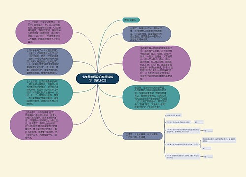 七年级寒假议论文阅读练习：清欢2023