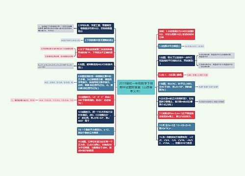 2019届初一年级数学下册期中试题附答案(山西省孝义市) 2019届初一年级数学下册期中试题附答案(山西省孝义市)