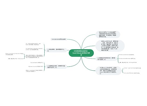 中考英语语法知识点：brain与brains的用法与辨析