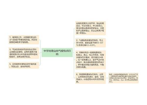 中学地理山地气候特点归纳