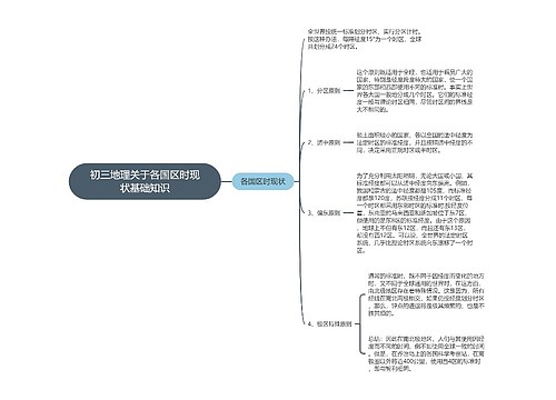 初三地理关于各国区时现状基础知识