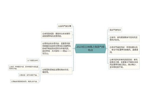 2023初三地理之我国气候特点