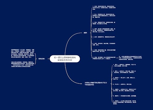 初一语文上册修辞和结构安排知识点2022