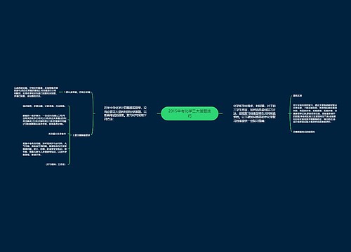2015中考化学三大答题技巧