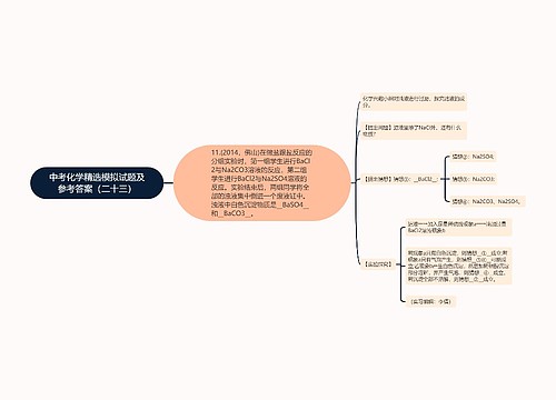 中考化学精选模拟试题及参考答案（二十三）