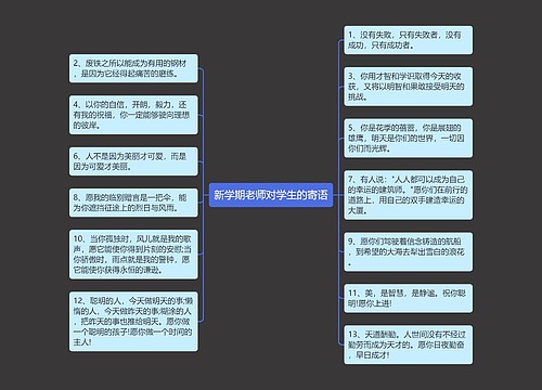 新学期老师对学生的寄语