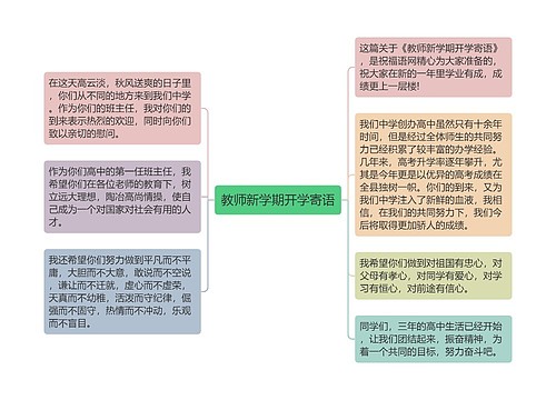 教师新学期开学寄语