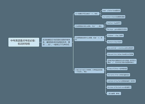 中考英语重点考前必备：名词所有格