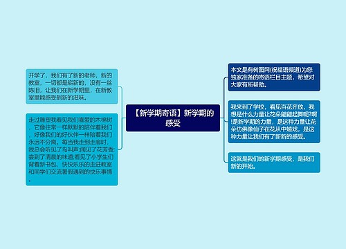 【新学期寄语】新学期的感受