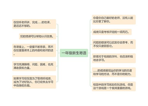 一年级新生寄语