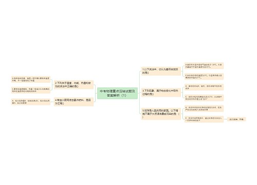 中考物理重点压轴试题及答案解析（1）