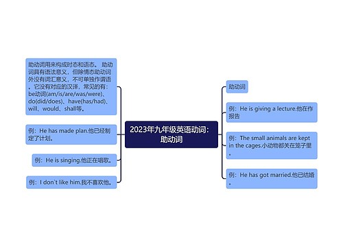 2023年九年级英语动词：助动词