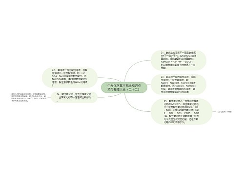 中考化学基本概念知识点预习整理大全（二十二）