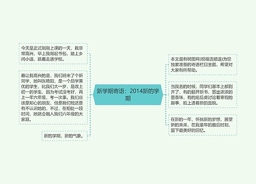 新学期寄语：2014新的学期