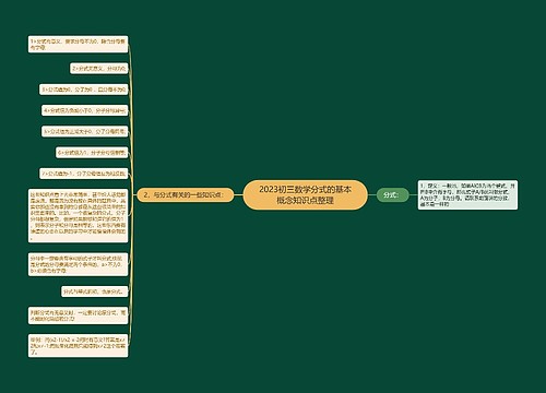 2023初三数学分式的基本概念知识点整理 2023初三数学分式的基本概念知识点整理