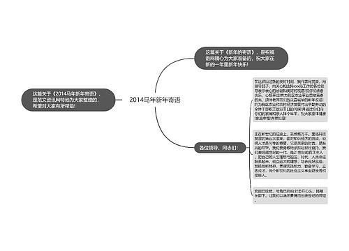 2014马年新年寄语