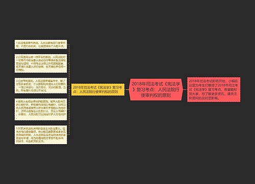 2018年司法考试《宪法学》复习考点：人民法院行使审判权的原则