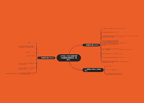 2018初二年级上册数学期末竞赛测试题附答案（禹州市）思维导图