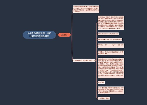 中考化学解题步骤：分析比较型选择题含解析