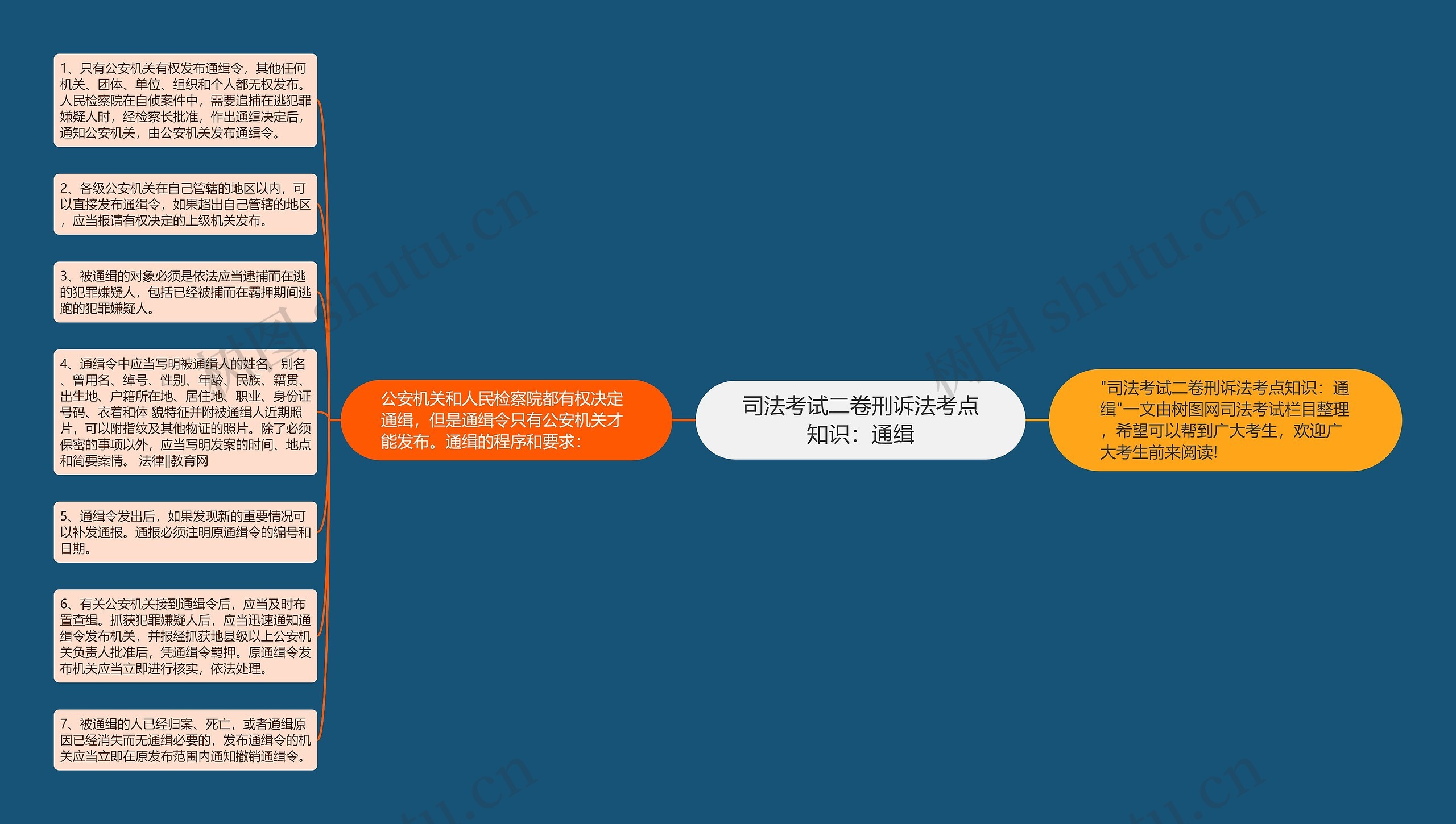 司法考试二卷刑诉法考点知识：通缉