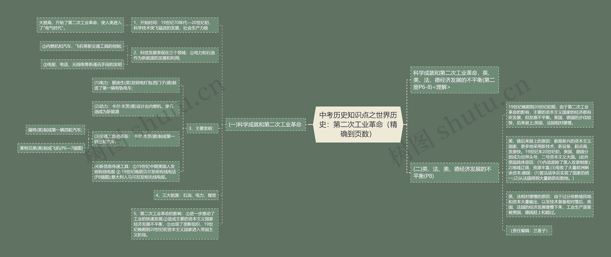 中考历史知识点之世界历史：第二次工业革命（精确到页数）