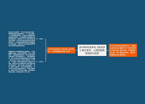 2018年司法考试《宪法学》复习考点：人民检察院的性质与任务