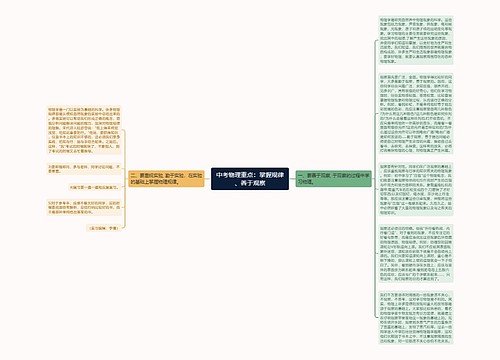 中考物理重点：掌握规律、善于观察