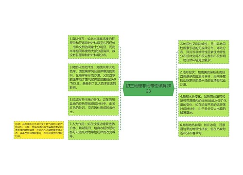 初三地理非地带性详解2023