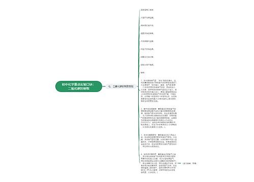 初中化学重点实验口诀：二氧化碳的制取