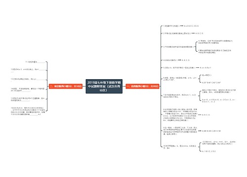 2019届七年级下册数学期中试题附答案(武汉市青山区) 2019届七年级下册数学期中试题附答案(武汉市青山区)