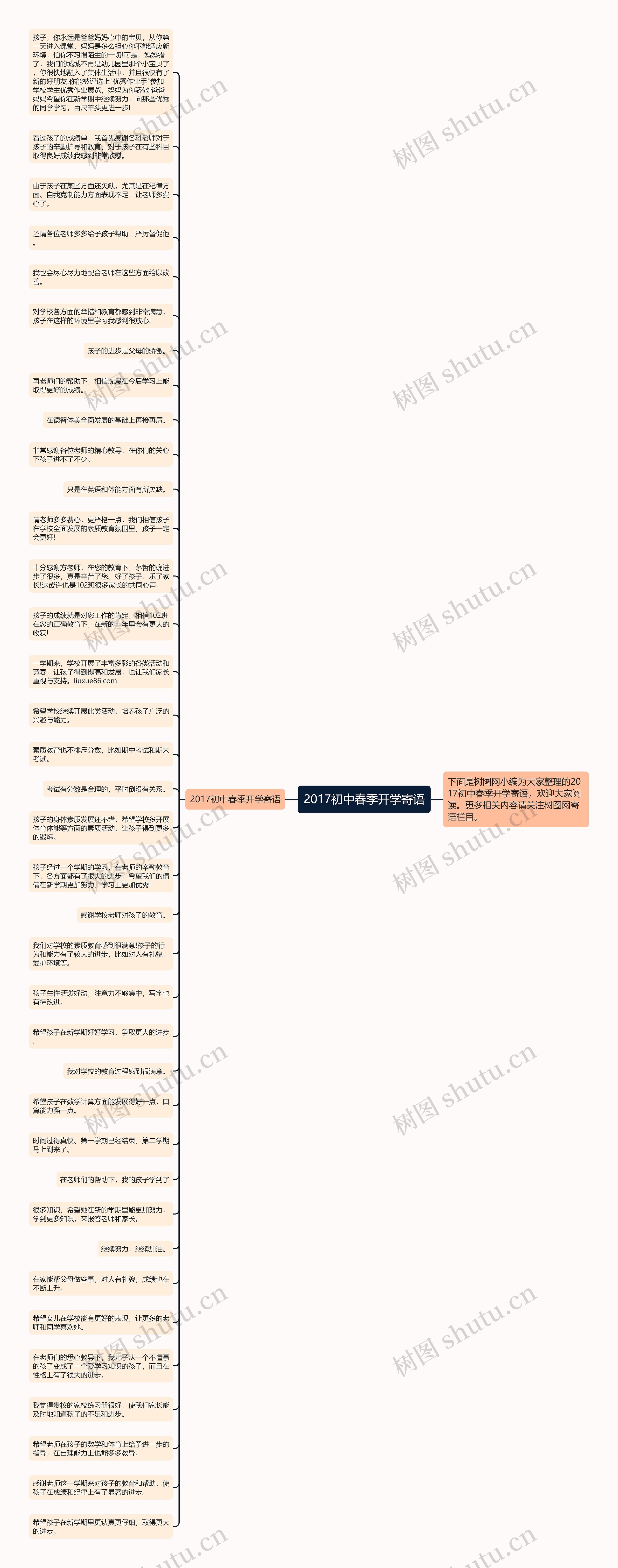 2017初中春季开学寄语思维导图