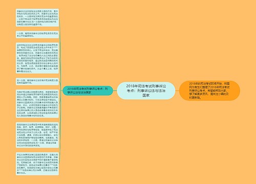 2018年司法考试刑事诉讼考点：刑事诉讼法与法治国家