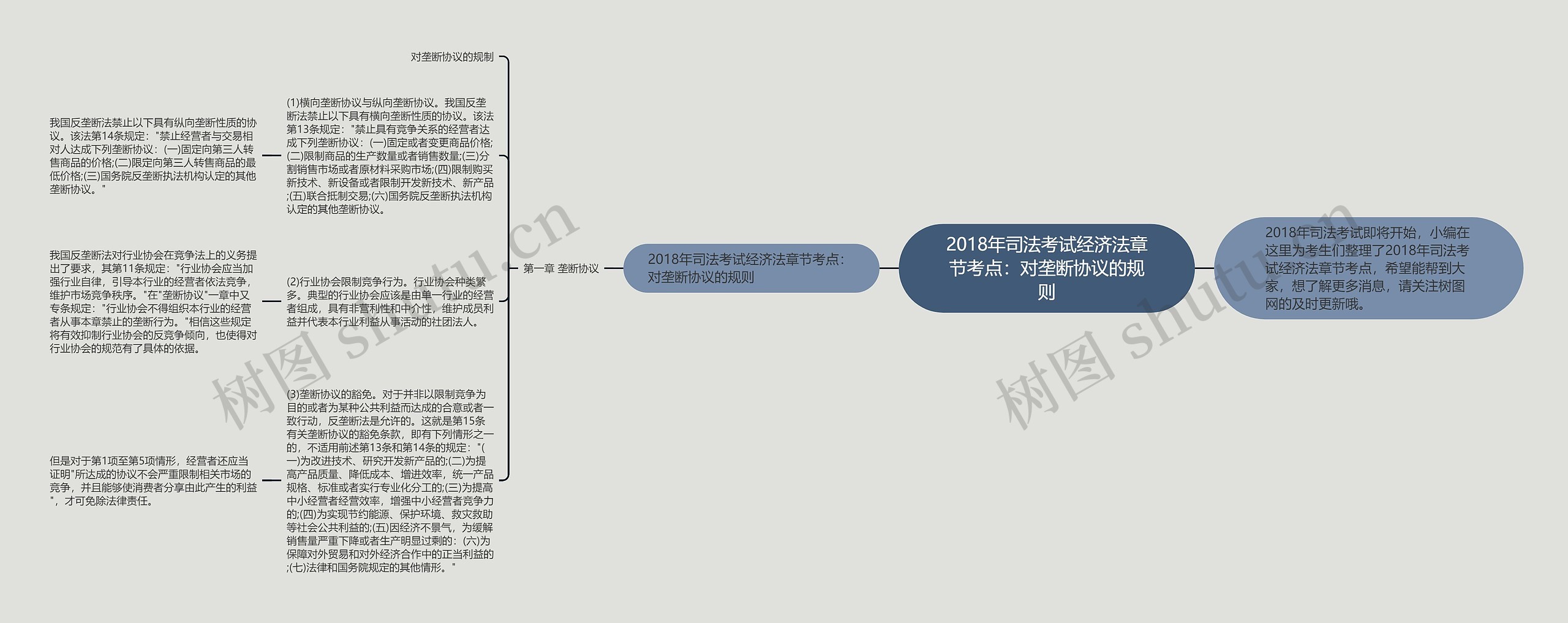 2018年司法考试经济法章节考点：对垄断协议的规则思维导图