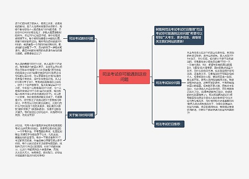 司法考试你可能遇到这些问题