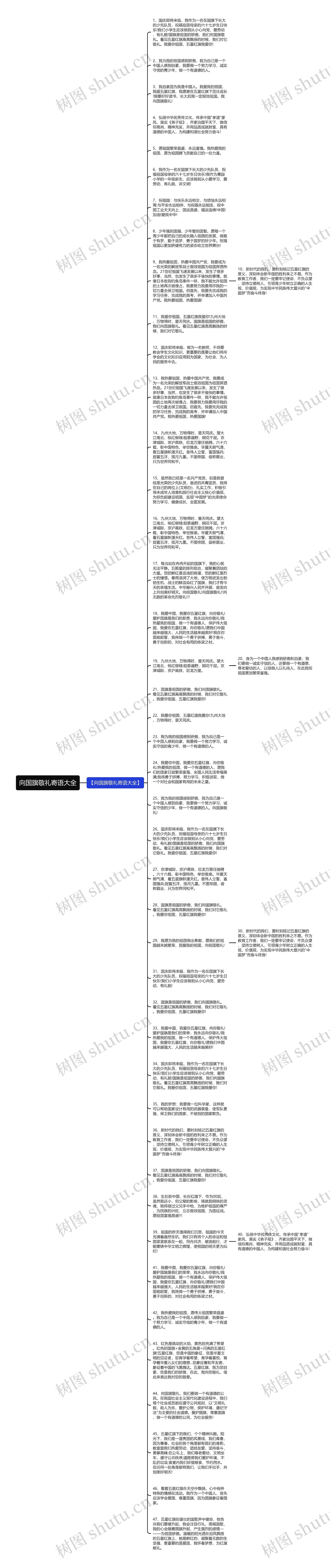 向国旗敬礼寄语大全思维导图