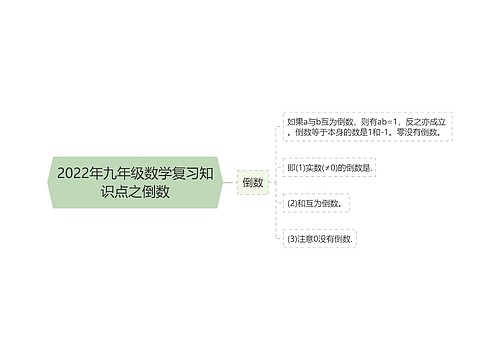 2022年九年级数学复习知识点之倒数 2022年九年级数学复习知识点之倒数