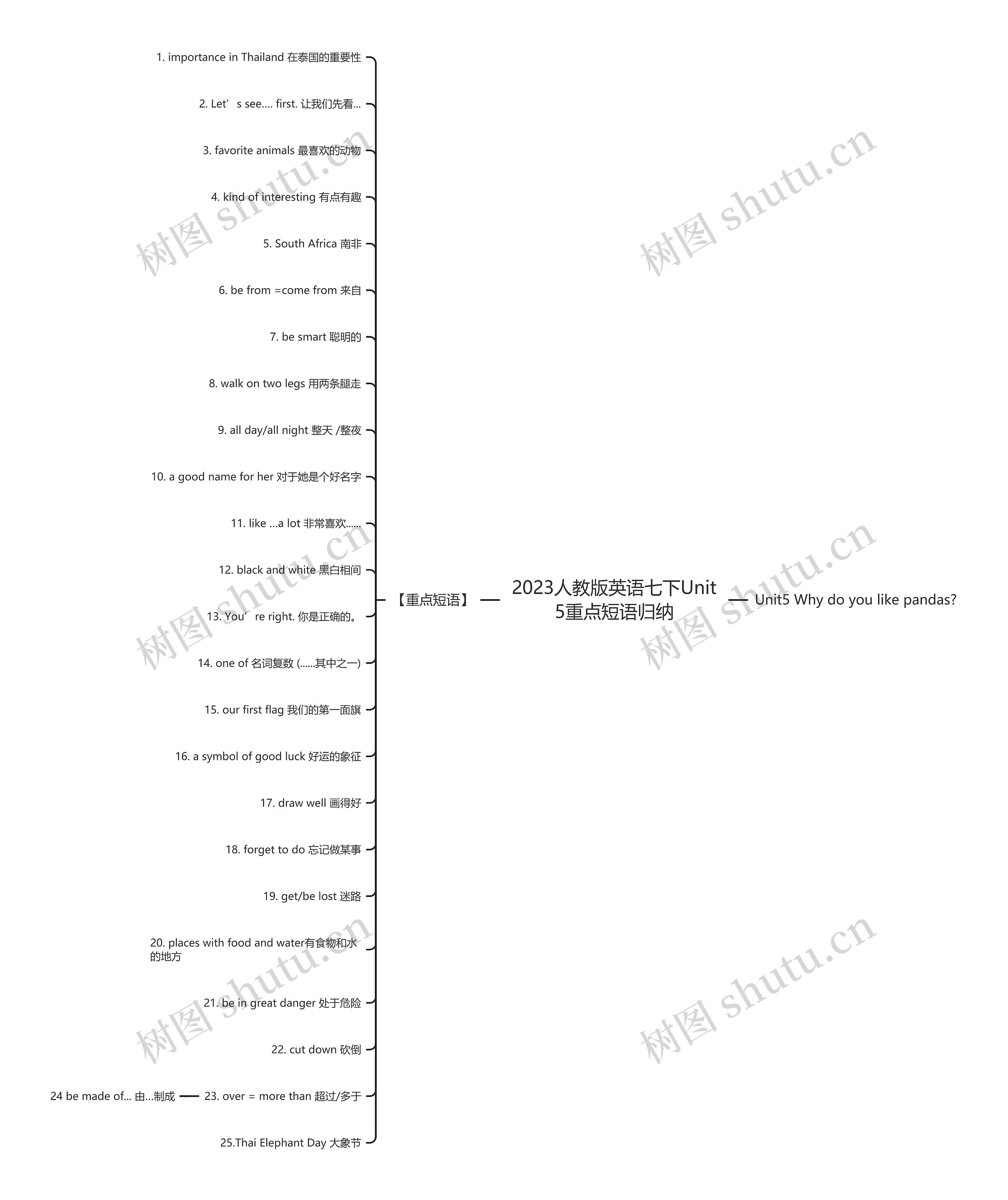 2023人教版英语七下Unit5重点短语归纳