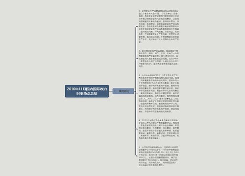 2016年11月国内国际政治时事热点总结