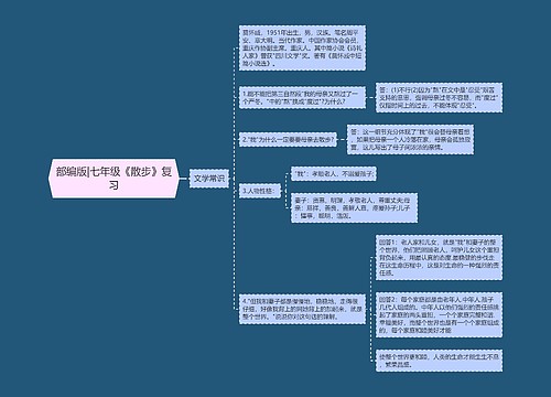 部编版|七年级《散步》复习